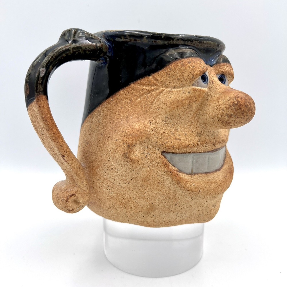 Vintage Ugly Funny Face Pottery Mug - Picture 6 of 8